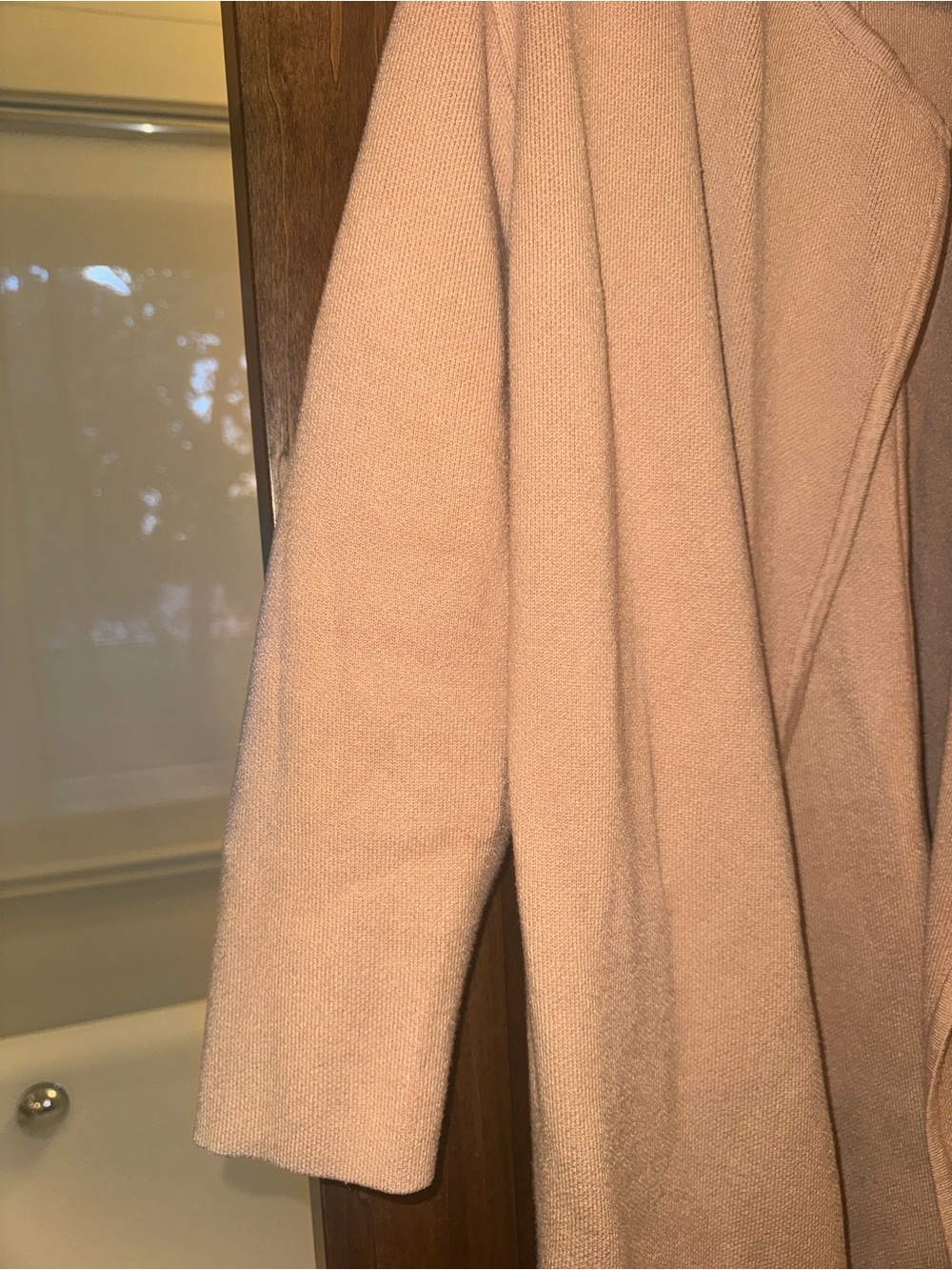 Amazon Women's Open-Front Light Pink Cardigan Coat Heavy Material - Picture 3 of 5